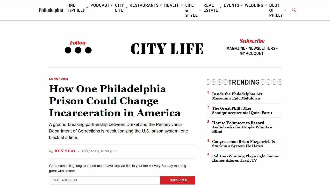 One Philadelphia Prison Could Change Incarceration in America